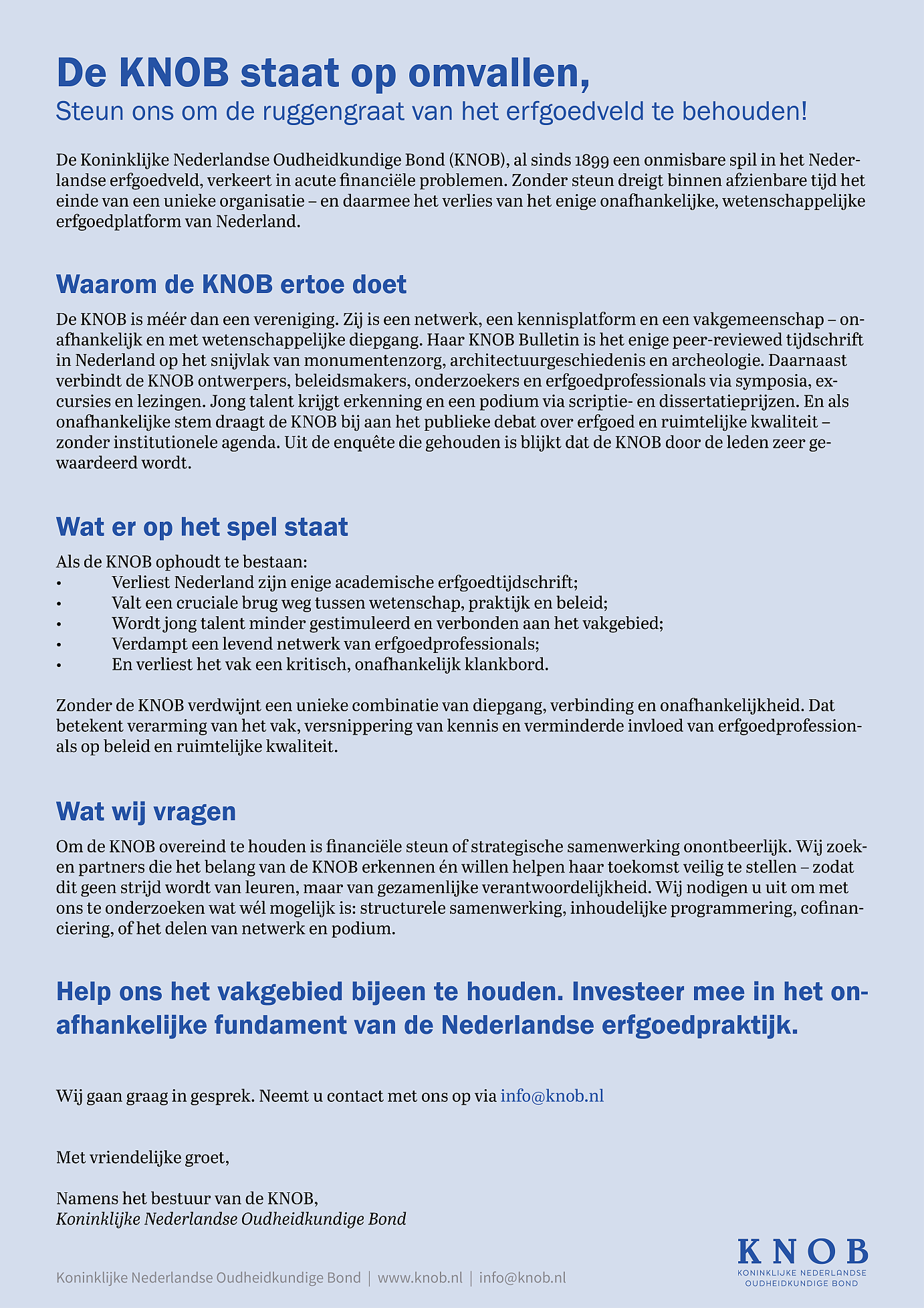 Brandbrief in layout update