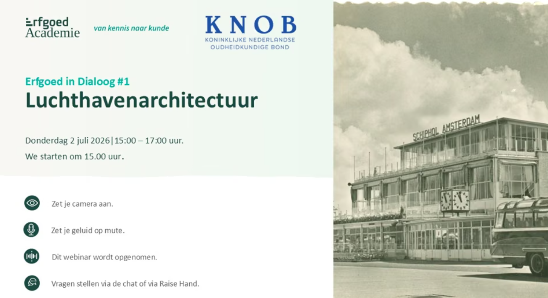Webinar Erfgoed in Dialoog #1 - Luchthavenarchitectuur - met Iris Burgers